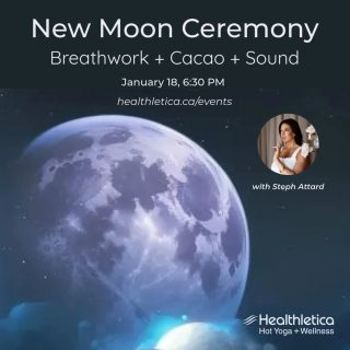 ✨🌑 Join us for a transformative New Moon Ceremony on January 18 at 6:30 PM with Steph Attard ! 🌑✨

The new moon is a powerful time for resetting, new beginnings, and planting seeds of intention. Our ceremony includes Somatic Breathwork, Sacred Cacao, and Sound Healing to help you disconnect from the outside world, be still, and reconnect with yourself and nature.

🌬️ Somatic Breathwork: Release thoughts and emotions that no longer align with who you truly are. 
🍫 Sacred Cacao: Enjoy a heart-opening drink that facilitates deep physical and emotional release. 
🔔 Sound Healing: Align your body's energy meridians with soothing sound healing tools.

Find moments of stillness and receive the intuition and wisdom you need to move forward with clarity, direction, and purpose.

🎟️ Early bird pricing ends January 5!

Don't miss this opportunity to anchor in the energy of the New Moon and embrace new beginnings. 🌱

Reserve your spot 👉🏻 wwww.healthletica.ca/events

#moonceremony #newmoon #newbeginnings #somaticbreathwork #sacredcacao #soundhealing