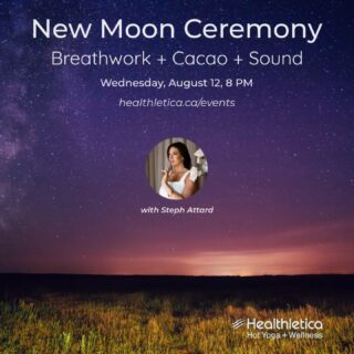 The New Moon is your cosmic reset — a moment to wipe the slate clean, plant new intentions, and reconnect with who you truly are.

On Wednesday, August 12 at 8PM, join us for a New Moon Ceremony featuring Somatic Breathwork, Sacred Cacao, and Sound Healing.

Disconnect from the noise. Drop into stillness. Let your intuition rise.

Early Bird pricing ends July 28.

Register at healthletica.ca/events.

✨ Your next beginning starts here.

#newmoon #moonceremony #somaticbreathwork
#sacredcacao #soundhealing