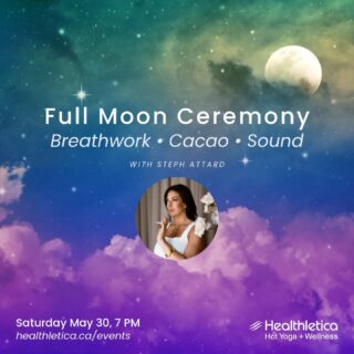 If your body has been holding more than you can name… this Full Moon is for you.

Join us on May 30 at 7PM as Steph Attard guides a powerful evening of Somatic Breathwork, Sacred Cacao, and Sound Healing to help you release stagnant energy and return to yourself.

Come breathe, open, and heal in community. 🌕💚

Early bird pricing ends May 15! Reserve your spot at healthletica.ca/events

#fullmoonceremony #somaticbreathwork #sacredcacao #soundhealing #healingjourney