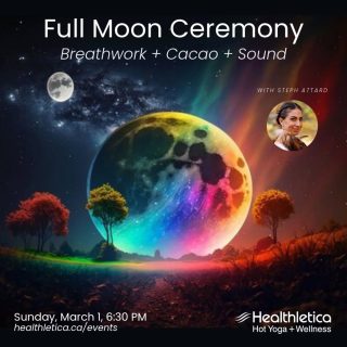 🌕 Embrace the Energy of the March Full Moon with Somatic Breathwork, Sacred Cacao & Sound Healing! 🍫🎶🌬️
Join @psychic_steph_speaks for a transformative and soulful ceremony that will leave you feeling rejuvenated and connected. 🙏🏻
📆 Date & Time: Sunday, March 1 at 6:30 PM
📍 Healthletica in Bolton
🚨 Early bird pricing ends February 14!
👉🏻 Reserve your spot at www.healthletica.ca/events
#moonceremony #fullmoon #sacredcacao #soundhealing #somaticbreathwork breathwork breathworkhealing